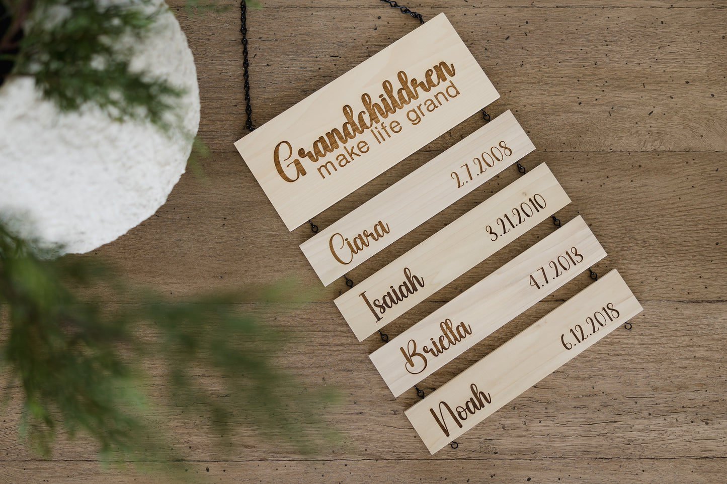 Grandchildren Make Life Grand Wall Sign