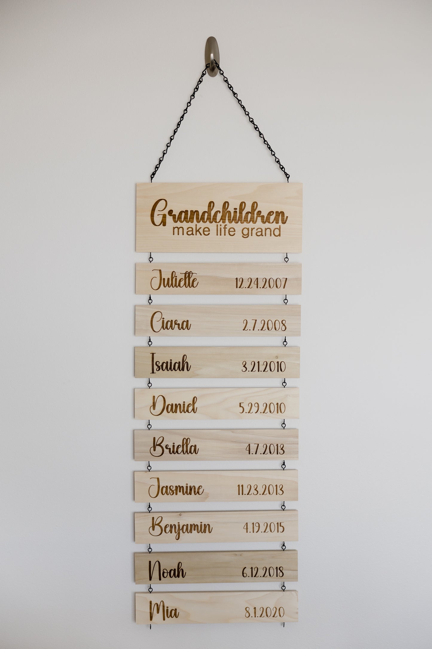 Grandchildren Make Life Grand Wall Sign