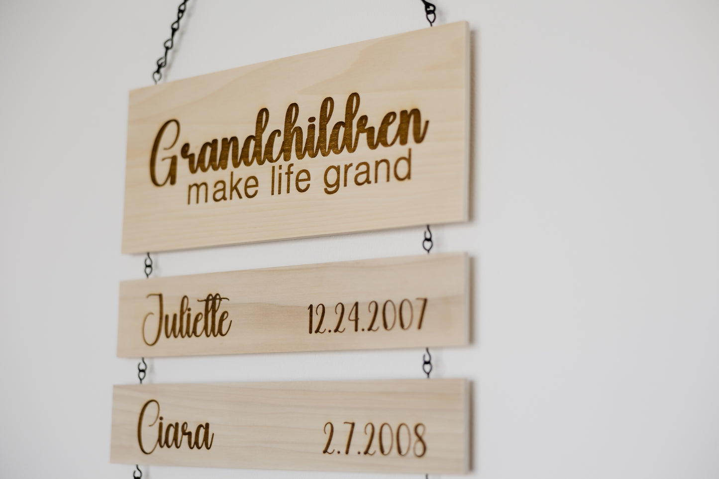 Grandchildren Make Life Grand Wall Sign